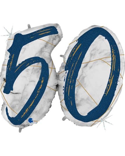 Шар Цифра 50 Синий 112см